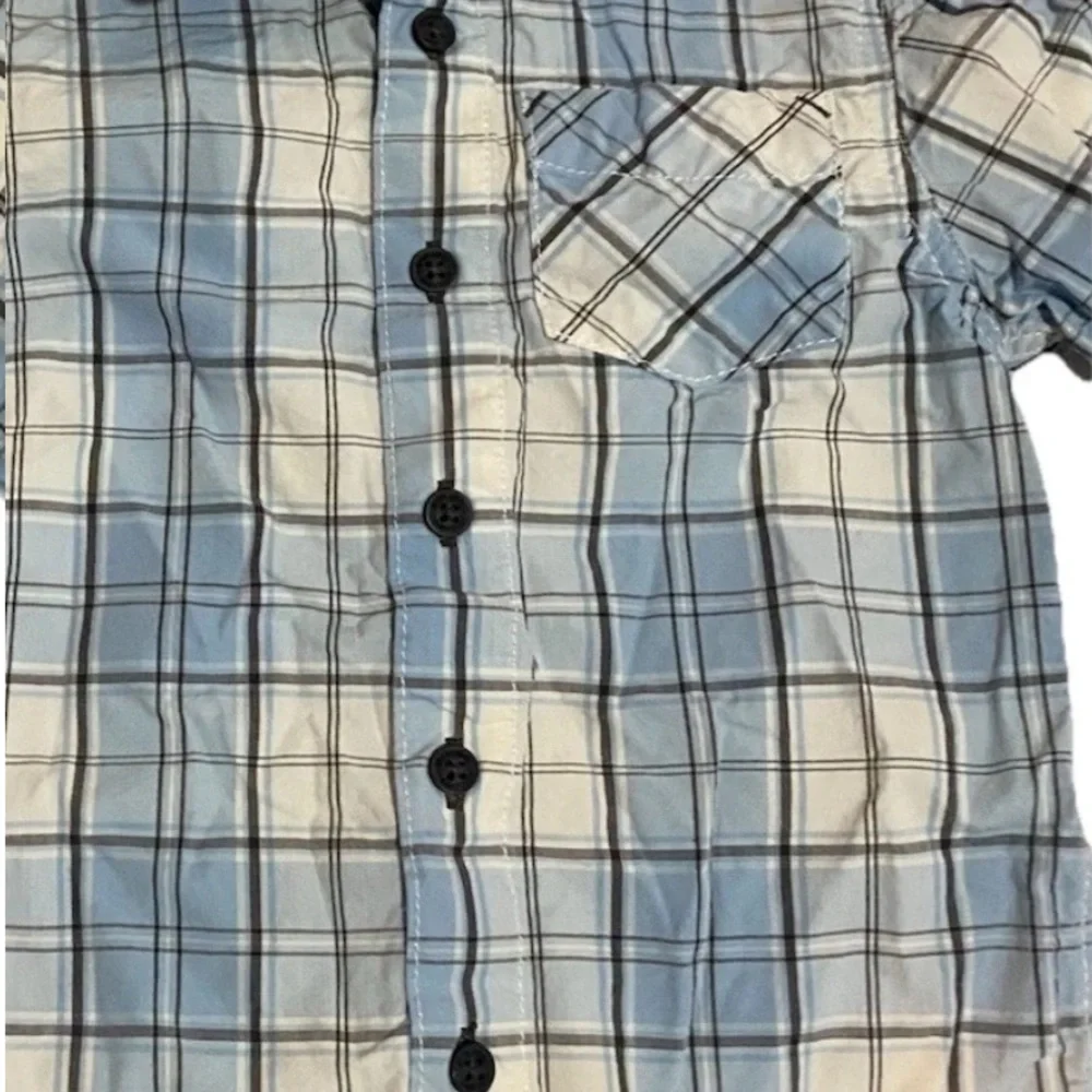 Primark Boys Size 2-3 Blue Plaid/Dinosaur Sweater & Cap Bundle